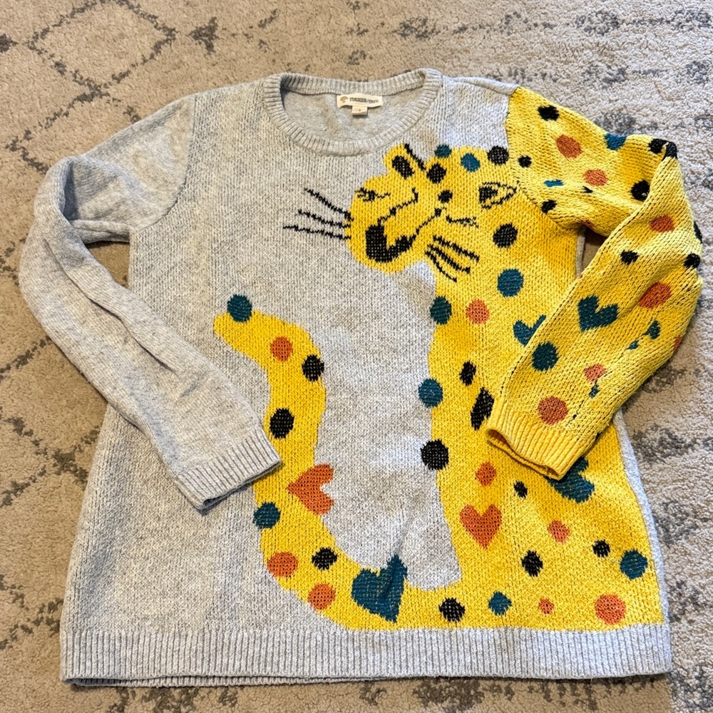 Tucker & Tate Girls Colorful Leopard Print Sweater